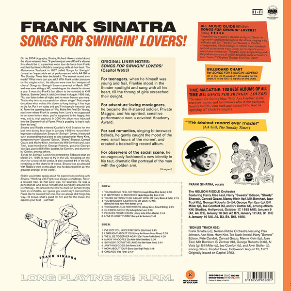 Frank Sinatra – Songs For Swingin' Lovers - Image 4
